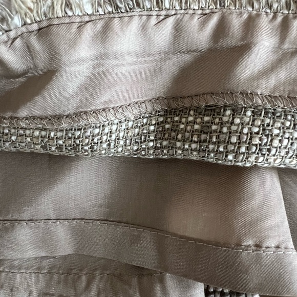 Georgiou Cream/Olive/Gold Tweed Blazer and Shirt Suit, Size 10 - Picture 15 of 16